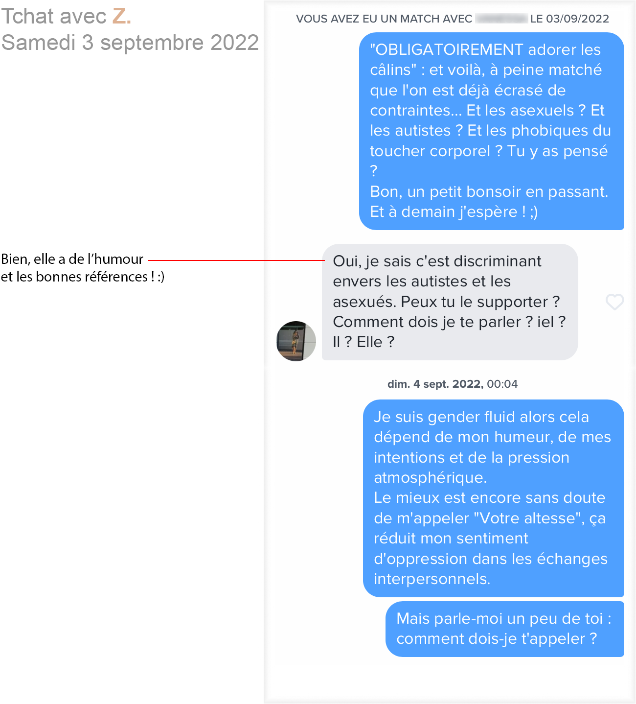 Tchat Tinder 1 avec Z