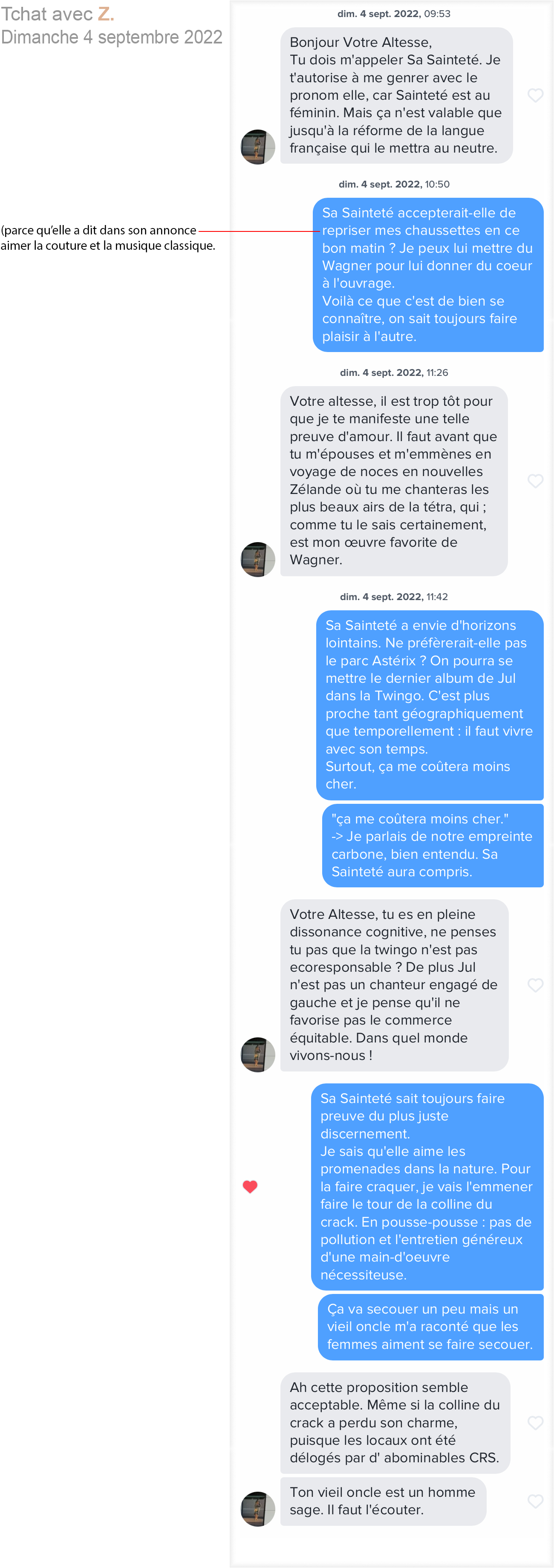 Tchat Tinder 2 avec Z